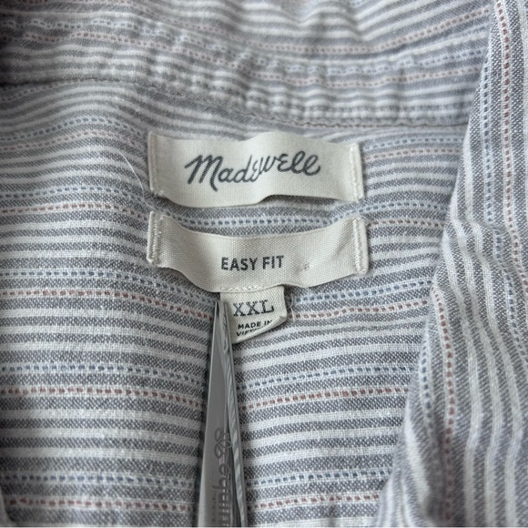 Madewell Gray Striped Button-Up Shirt - Picture 4 of 6